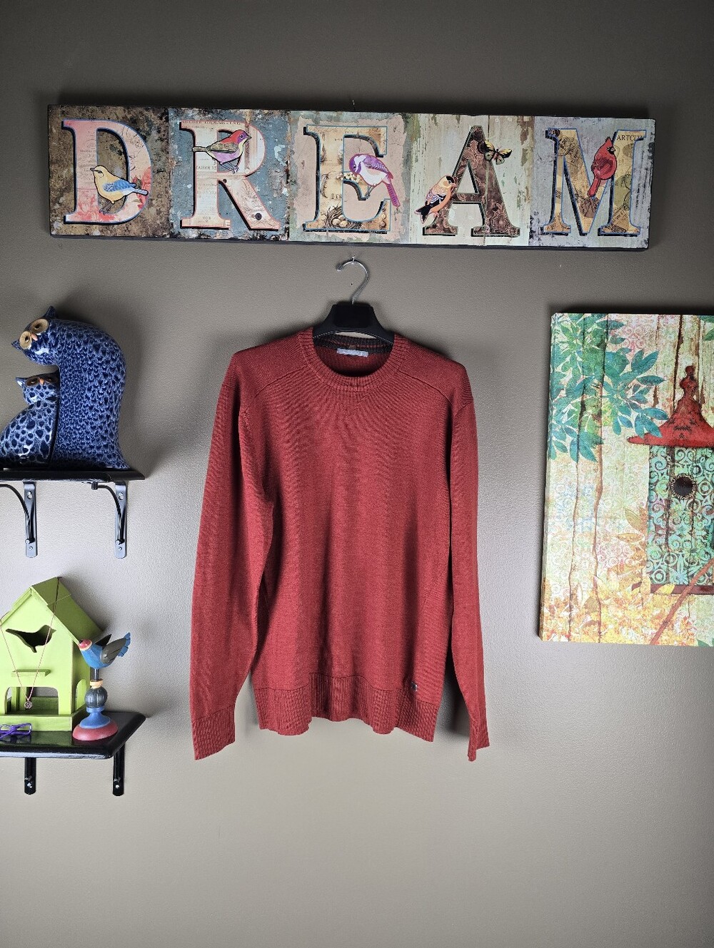 Smartwool Burnt Orange Merino Wool Blend Sweater XL